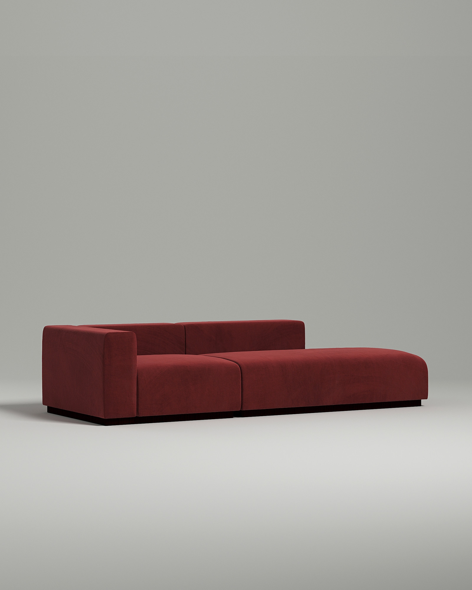 Стильный модульный диван Ronny. Материал: Велюр. Цвет: Бордо Стильный модульный диван Ronny. Материал: Велюр. Цвет: Бордо