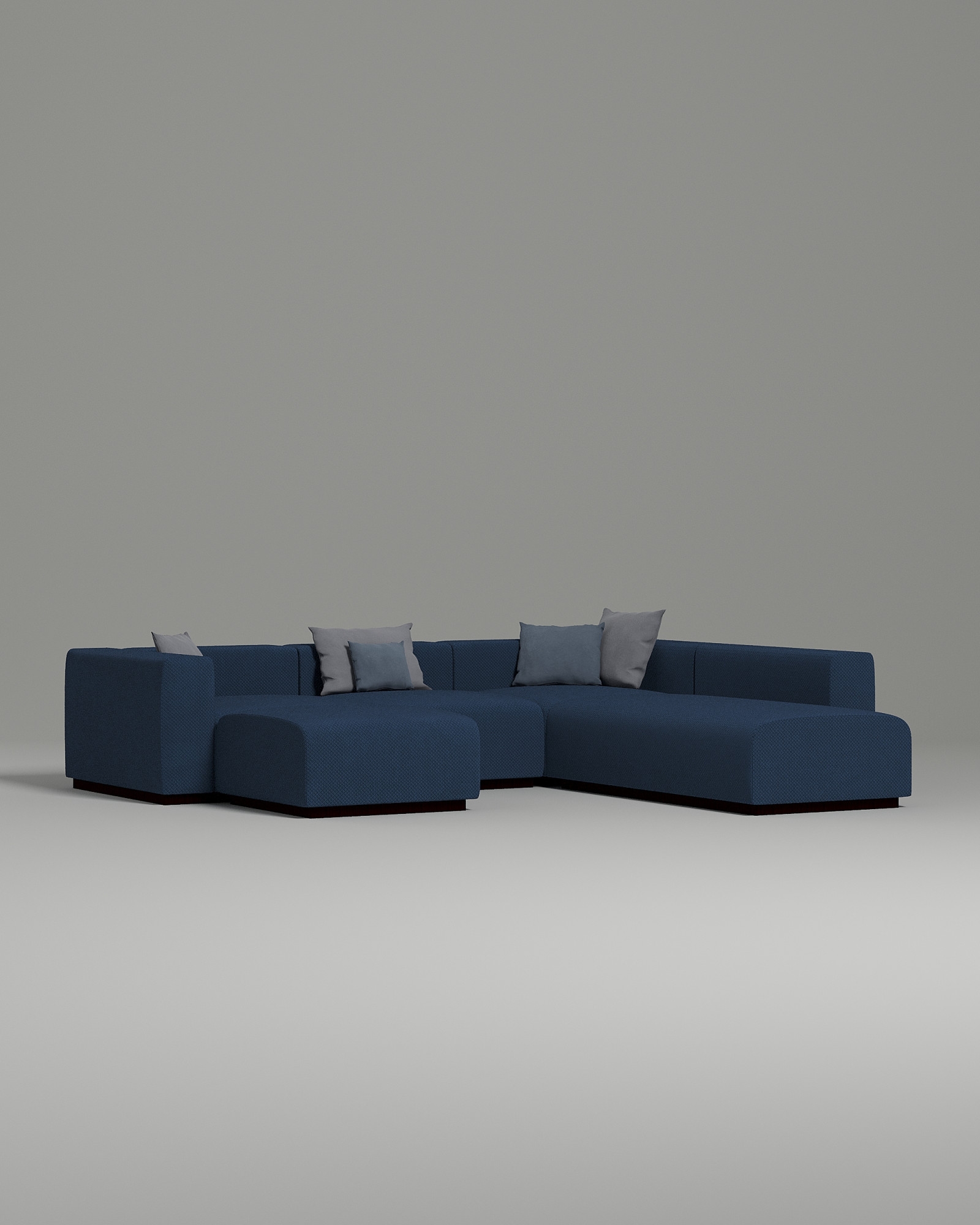 Стильный модульный диван Ronny модульный. Материал: Велюр. Цвет: Синий Стильный модульный диван Ronny модульный. Материал: Велюр. Цвет: Синий