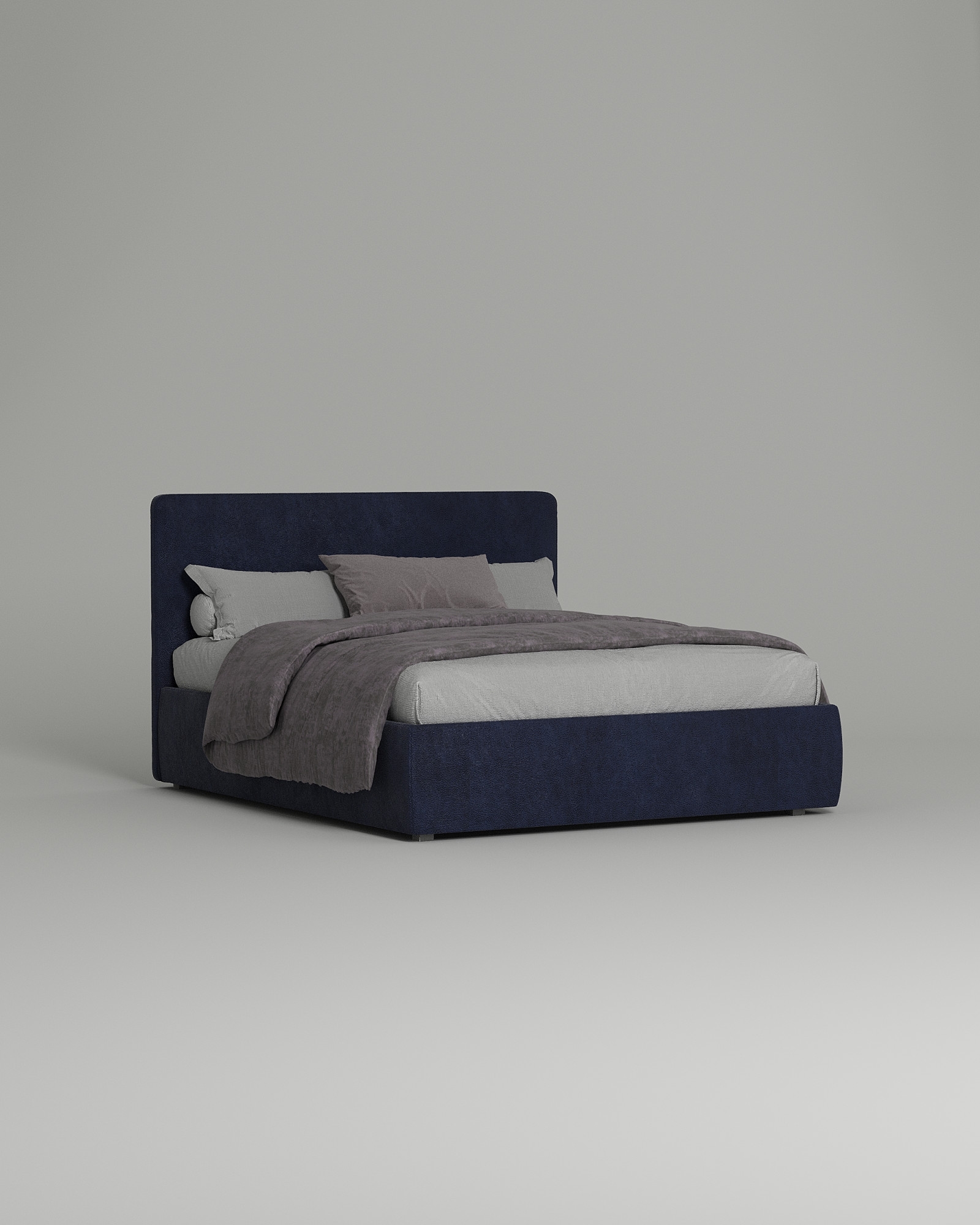 Кровать Oksitania под матрас 160x200 с мягким изголовьем и ящиком для хранения белья. Материал: Oxford 798 (искусственная замша) Кровать Oksitania под матрас 160x200 с мягким изголовьем и ящиком для хранения белья. Материал: искусственная замша - Oxford 798