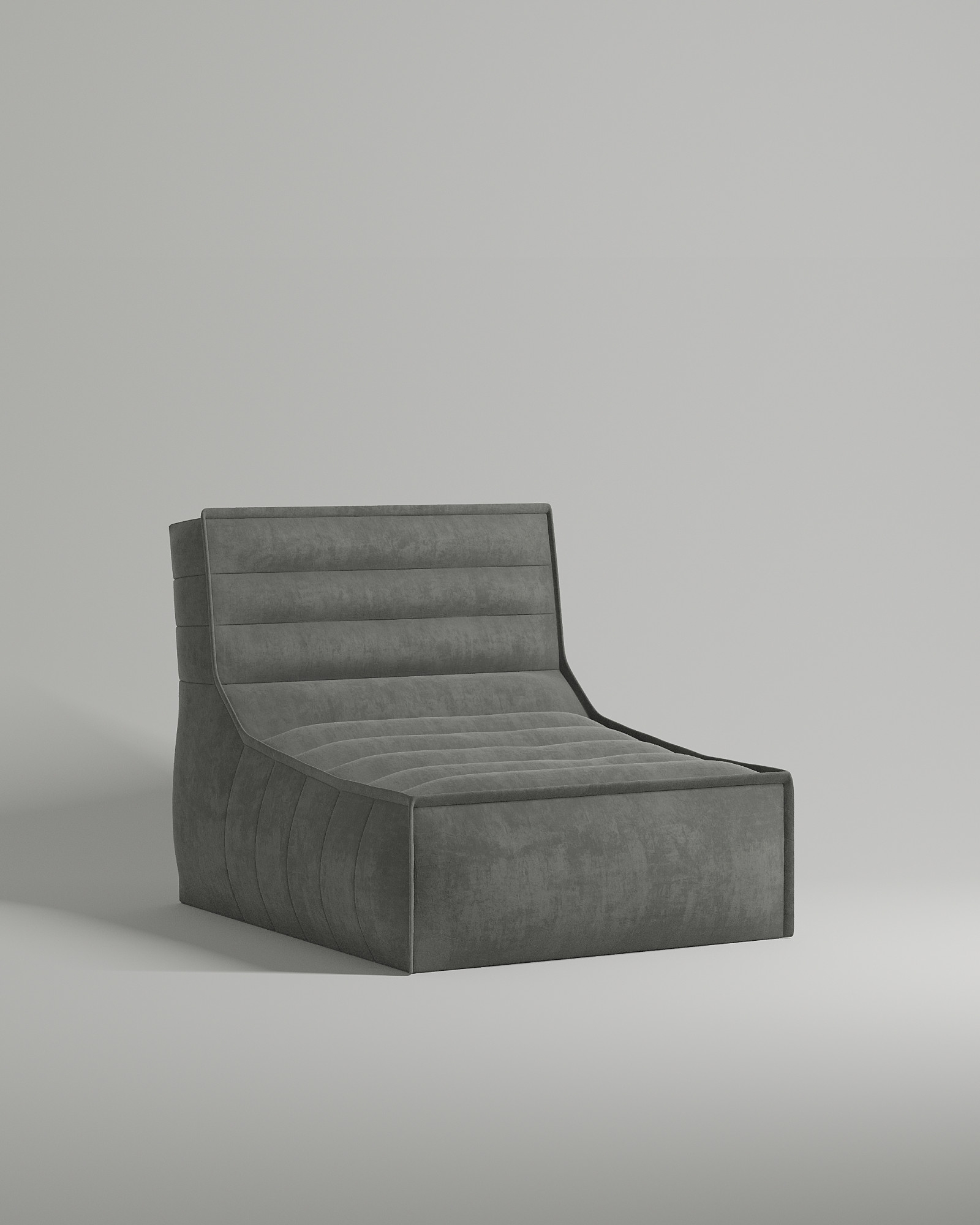 Кресло Holger без ножек и подлокотников (серый флок) Кресло Holger без ножек и подлокотников (серый флок - Dania stone A) от Kalibroom