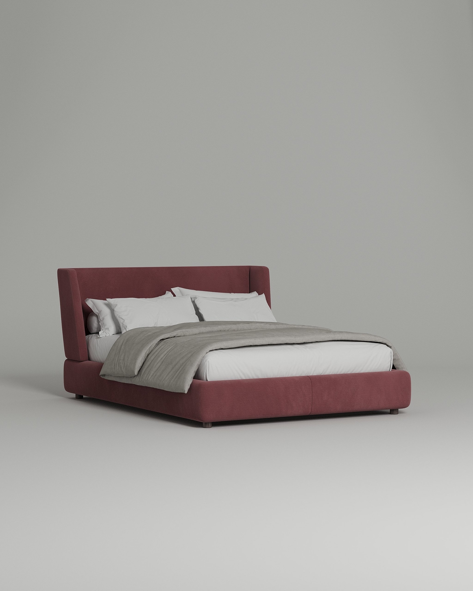 Кровать Lona под матрас 160x200 с мягким изголовьем и ящиком для хранения белья. Материал: Avatar 286 (велюр) Кровать Lona под матрас 160x200 с мягким изголовьем и ящиком для хранения белья. Материал: велюр - Avatar 286