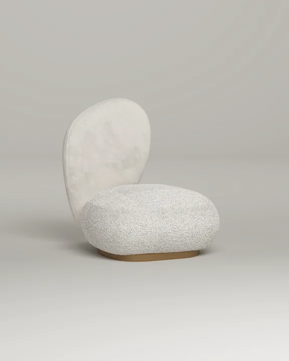 Кресло Промто (белая искусственная замша - Bentli 01) от Kalibroom