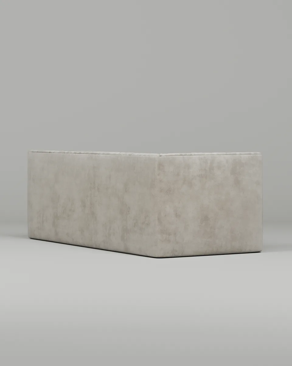 кровать Ассаи 90x200 с мягким изголовьем (бежевый велюр) Кровать Ассаи с мягким изголовьем (бежевый велюр)