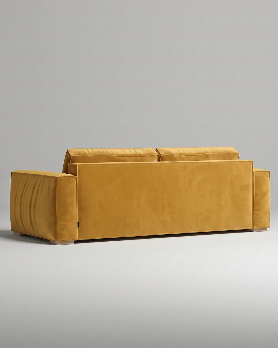 Диван прямой Борген горчичного цвета со спальным местом 150х200 Прямой диван Борген горчичного цвета со спальным местом 150х200