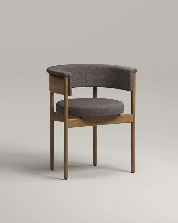 Удобный стул Далвен. Материал: рогожка. Цвет: коричневый (Romeo 05)