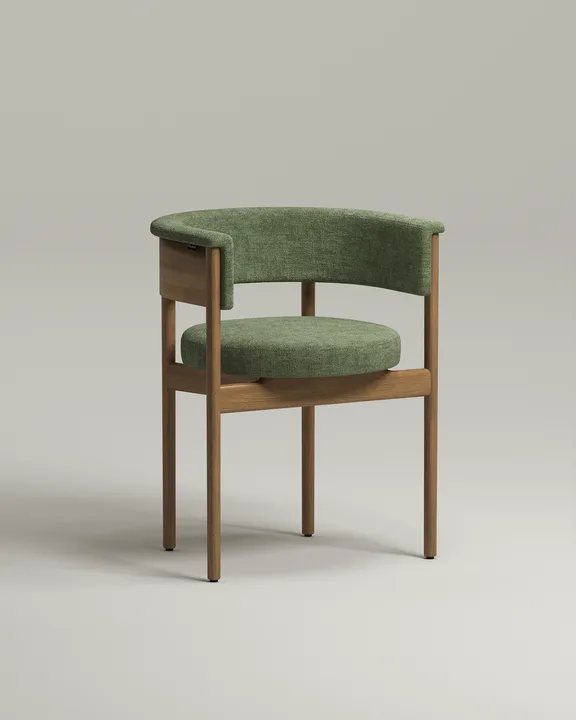 Удобный стул Далвен. Материал: рогожка. Цвет: зеленый (Play grass)