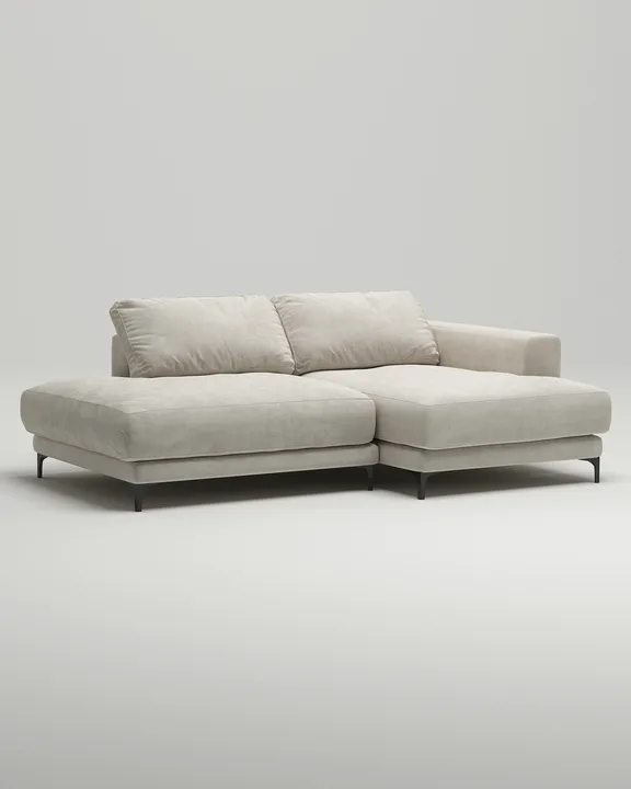 Стильный угловой диван Индастриал Мини. Материал: Велюр. Цвет: Серый Стильный угловой диван Индастриал Мини. Материал: Велюр. Цвет: Серый