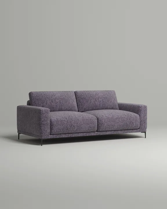 Стильный прямой диван Оснэн. Материал: рогожка. Цвет: Фиолетовый