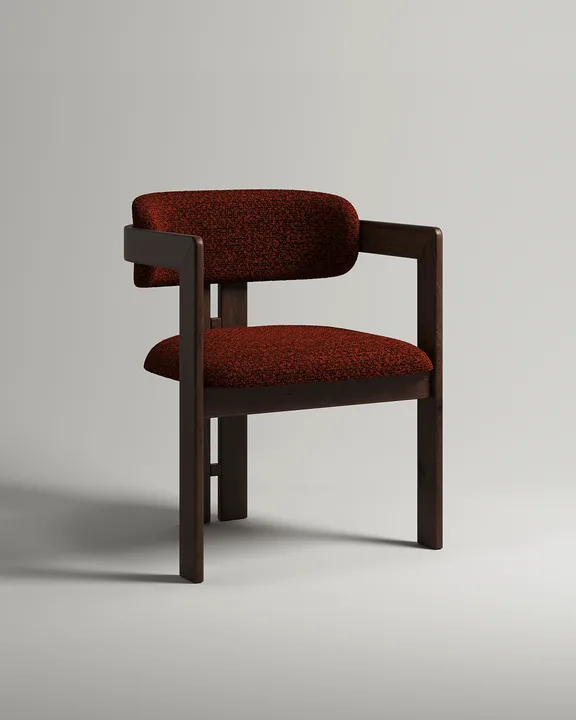 Удобный стул Докка. Материал: букле. Цвет: терракотовый (Buckle terra A)