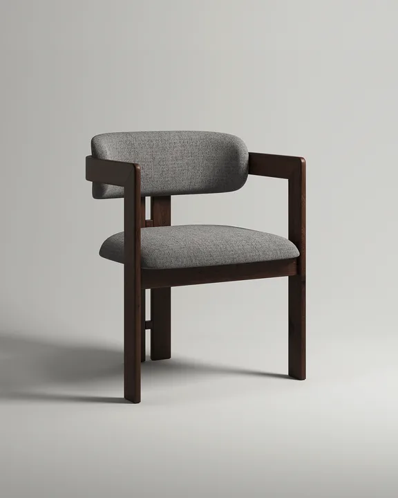 Удобный стул Докка. Материал: рогожка. Цвет: серый (Mys 995)