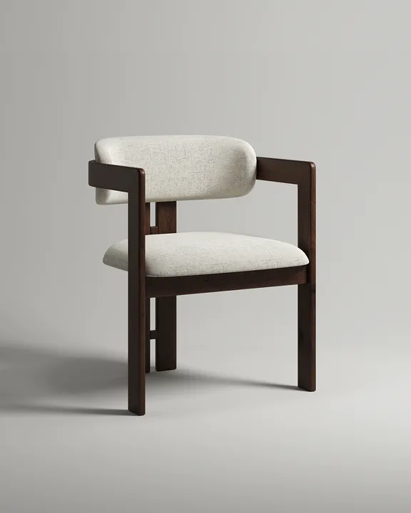 Удобный стул Докка. Материал: рогожка. Цвет: белый (Romeo 01)