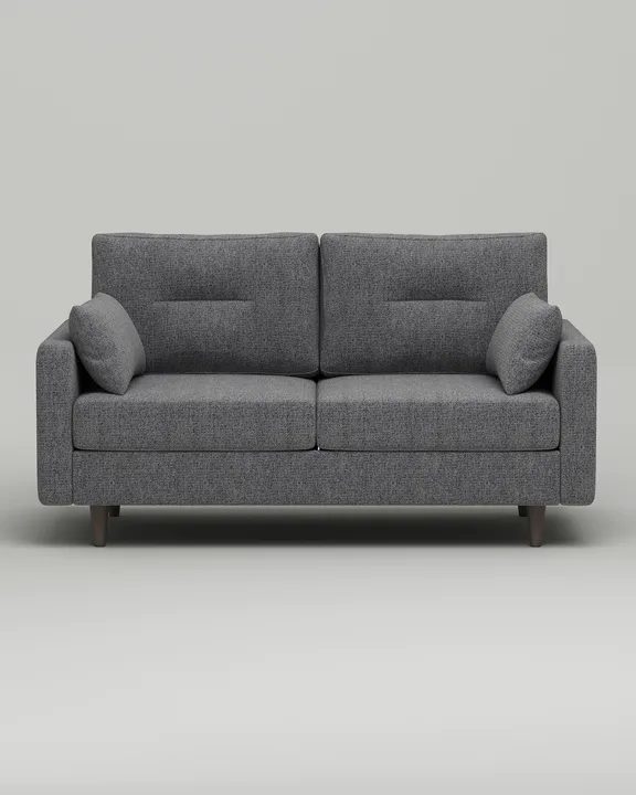 Стильный прямой диван Лэдби. Материал: рогожка. Цвет: Серый