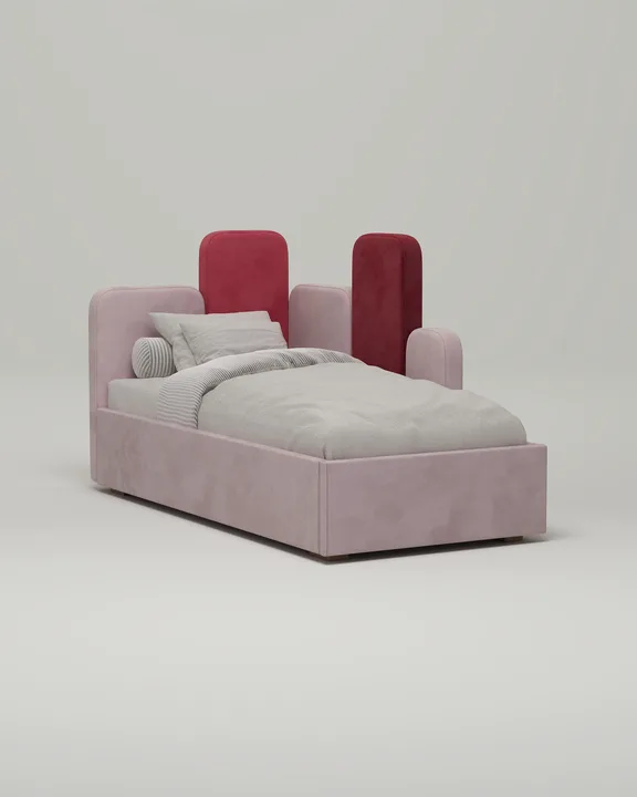 Кровать Сапид под матрас 120x200 с мягким изголовьем и ящиком для хранения белья. Материал: Velutto 37 (велюр) Кровать Сапид под матрас 120x200 с мягким изголовьем и ящиком для хранения белья. Материал: велюр - Velutto 37
