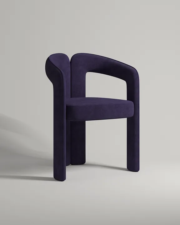 Удобный стул Лэсли. Материал: микровельвет. Цвет: фиолетовый (Velvet lux 93)