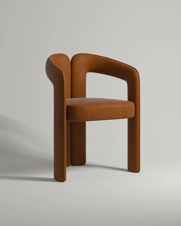 Удобный стул Лэсли. Материал: искусственная замша. Цвет: оранжевый (Oxford 490)