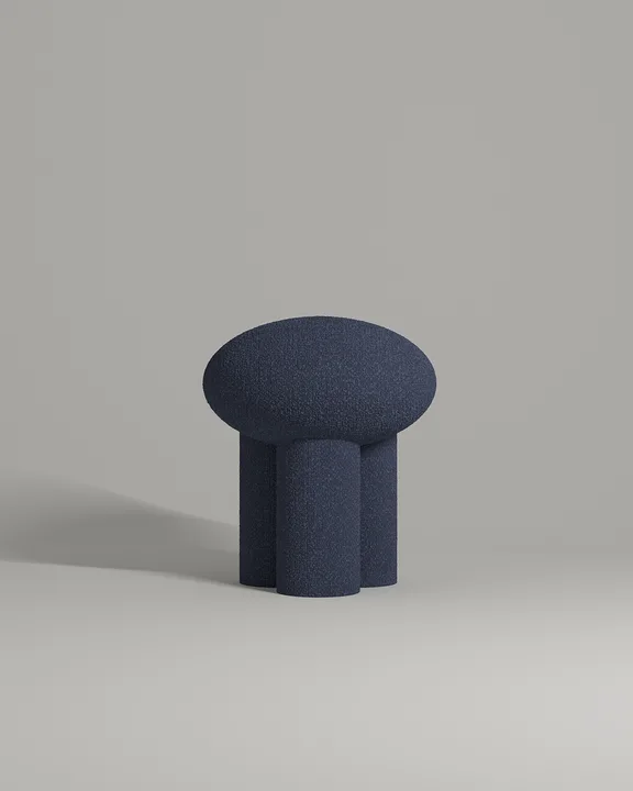 Мягкий пуф Вита. Материал: букле. Цвет: синий