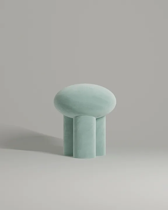 Пуф Вита без ножек (велюр мятного цвета - Novus 690) Мягкий пуф Вита. Материал: велюр. Цвет: мятный