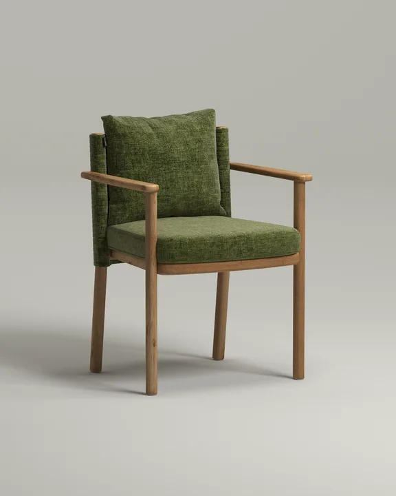 Удобный стул Глэн. Материал: шенилл. Цвет: зеленый (Rio forest)