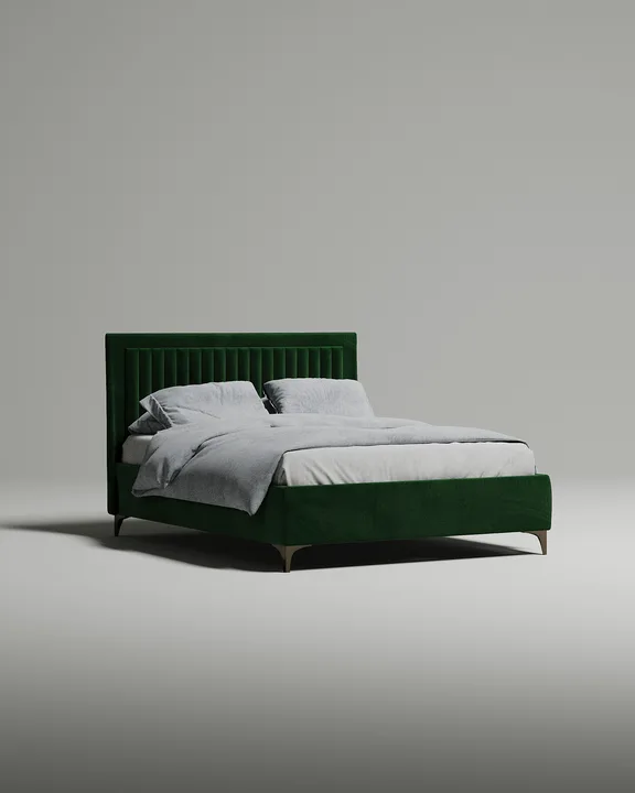 Кровать Дайри под матрас 200x200 с мягким изголовьем и ящиком для хранения белья. Материал: Novus 659 (велюр) Кровать Дайри под матрас 200x200 с мягким изголовьем и ящиком для хранения белья. Материал: велюр - Novus 659