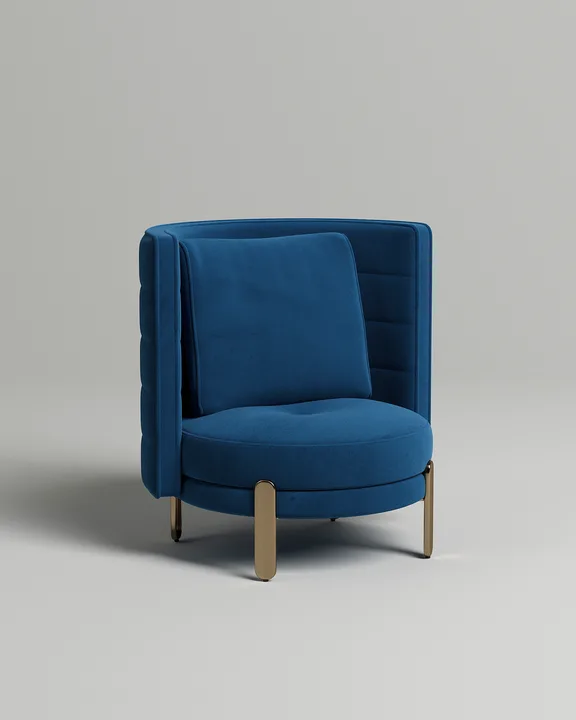 Кресло Токе (синий велюр - Novus 789) от Kalibroom