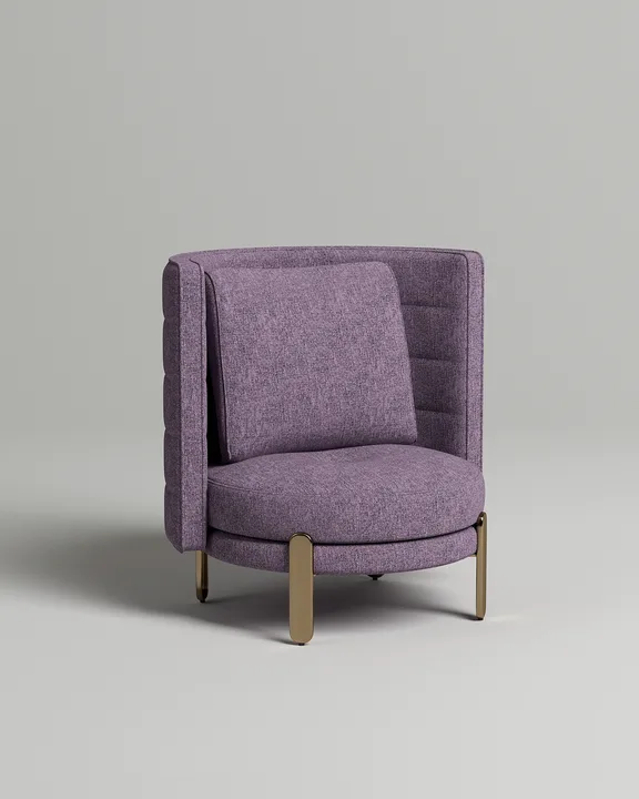 Кресло Токе (фиолетовая рогожка) Кресло Токе (фиолетовая рогожка - Mys 886) от Kalibroom