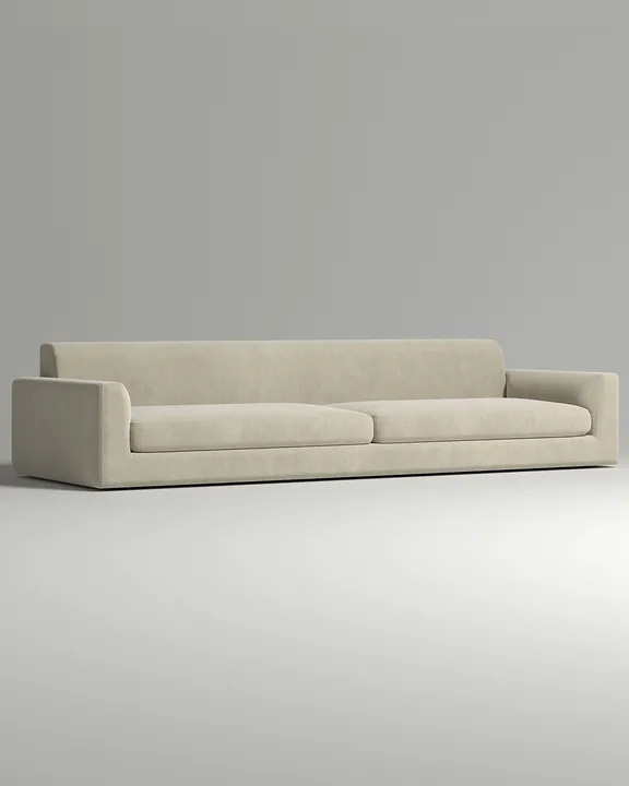 Стильный прямой диван Смуф. Материал: Велюр. Цвет: Белый Стильный прямой диван Смуф. Материал: Велюр. Цвет: Белый