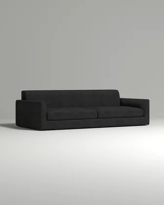 Прямой диван Смуф (белый велюр)