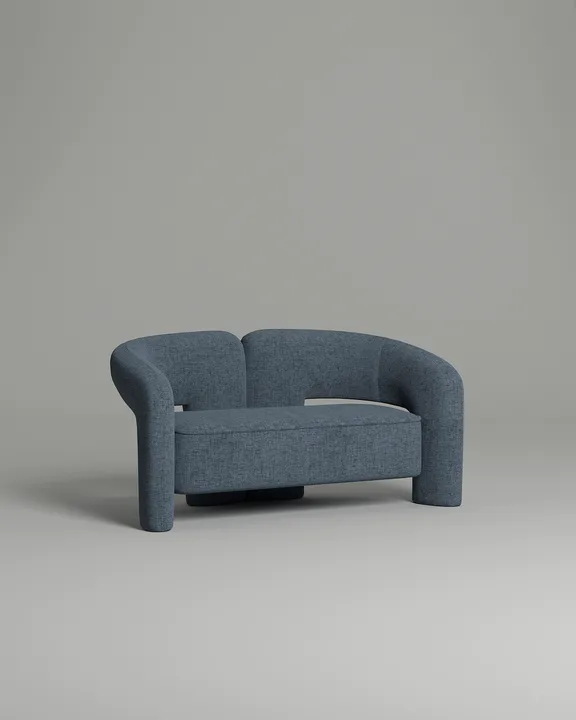 Стильный прямой диван Лэсли. Материал: рогожка. Цвет: Серый