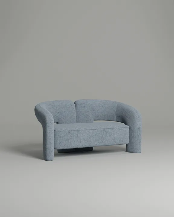 Стильный прямой диван Лэсли. Материал: рогожка. Цвет: Голубой Стильный прямой диван Лэсли. Материал: рогожка. Цвет: Голубой