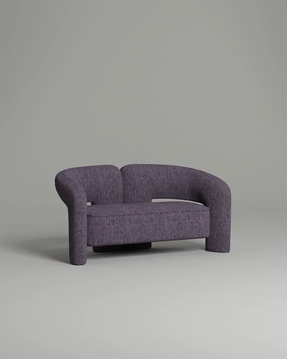 Стильный прямой диван Лэсли. Материал: рогожка. Цвет: Фиолетовый Стильный прямой диван Лэсли. Материал: рогожка. Цвет: Фиолетовый