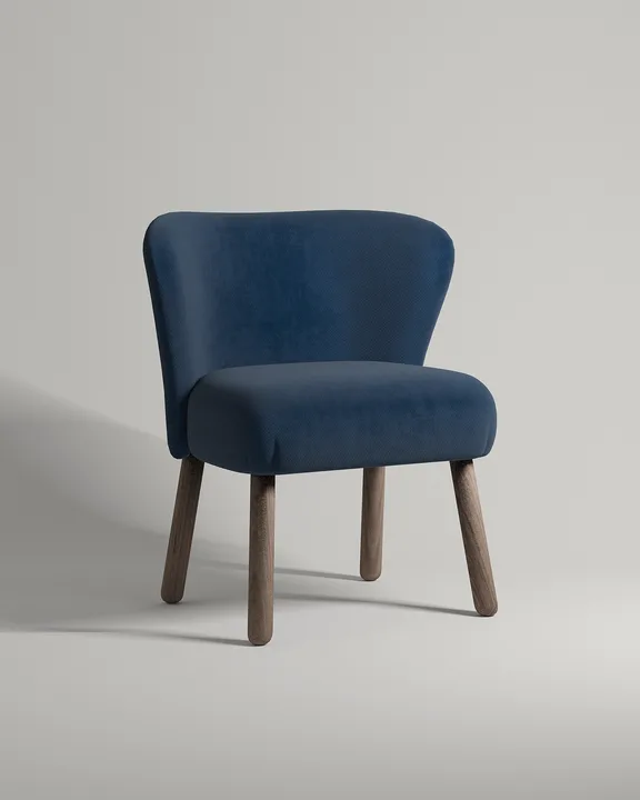 Удобный стул Морти. Материал: велюр. Цвет: синий (Avatar 779)