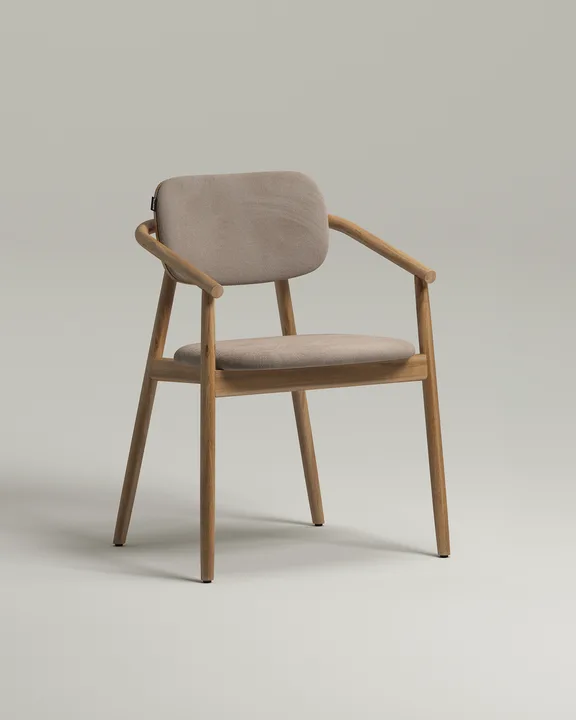 Удобный стул Индейл. Материал: велюр. Цвет: бежевый (Velutto 07)