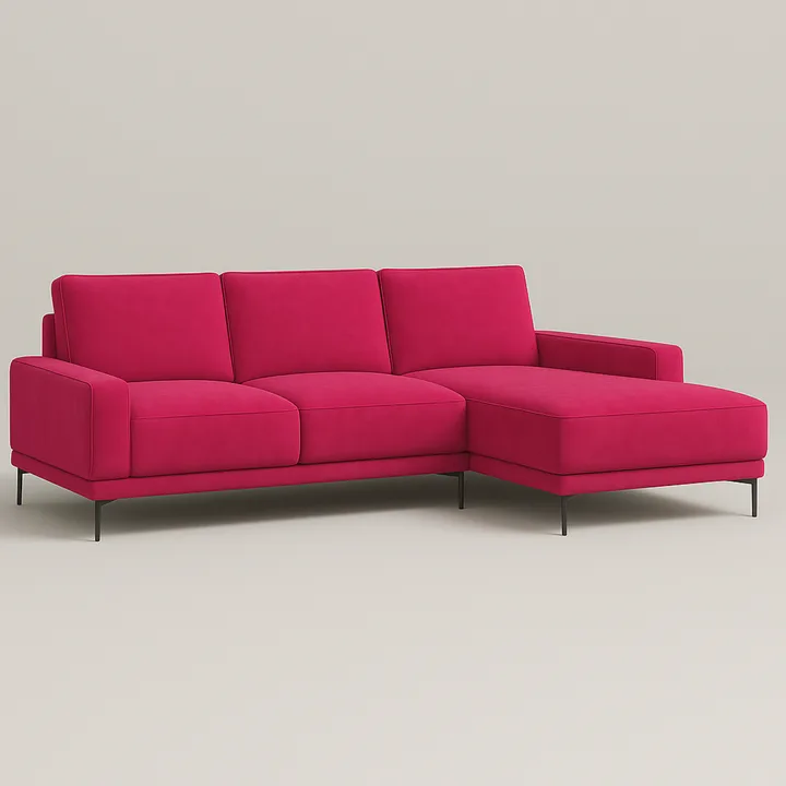 Стильный угловой диван Оснэн угловой. Материал: Велюр. Цвет: Красный