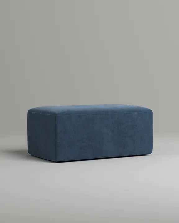 Мягкий пуф Ламас. Материал: велюр. Цвет: синий