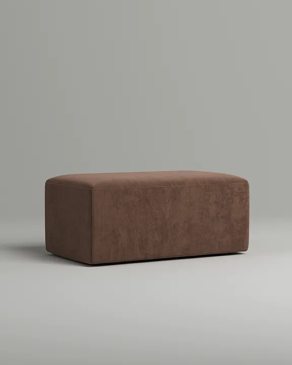 Мягкий пуф Ламас. Материал: искусственная замша. Цвет: коричневый