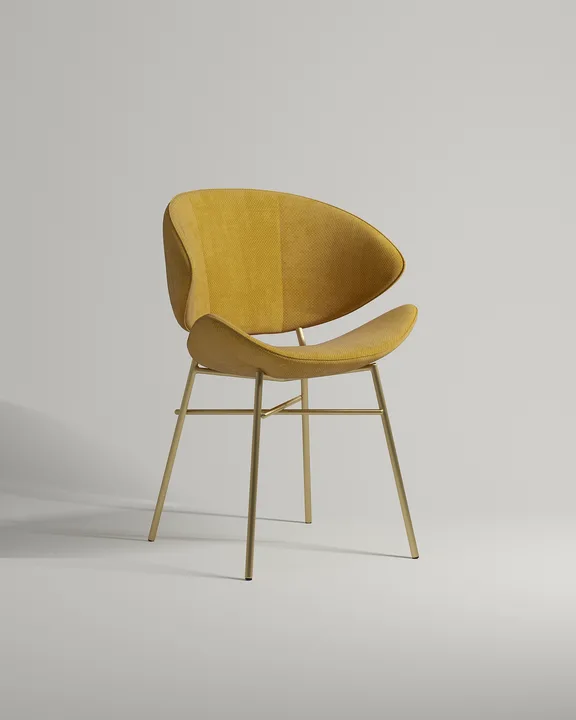 Стул Паулэ (велюр горчичного цвета - Avatar 560) Удобный стул Паулэ. Материал: велюр. Цвет: горчичный (Avatar 560)