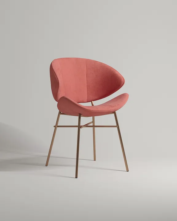 Стул Паулэ (оранжевая искусственная замша - Elixir 430) Удобный стул Паулэ. Материал: искусственная замша. Цвет: оранжевый (Elixir 430)