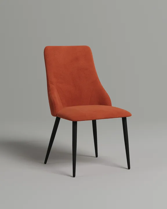 Удобный стул Ловат. Материал: велюр. Цвет: оранжевый (Velutto 39)