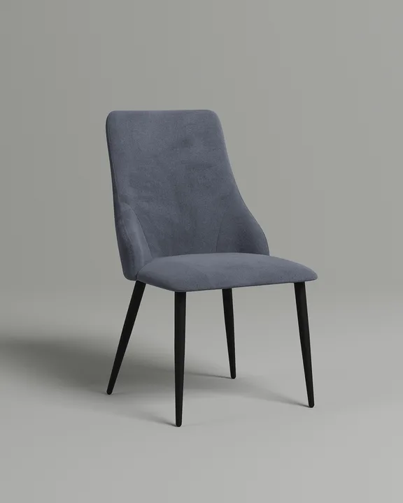 Удобный стул Ловат. Материал: велюр. Цвет: серый (Velutto 32)