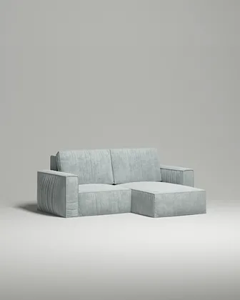 Угловой диван Борген Мини (велюр терракотового цвета)