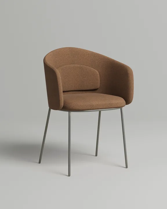 Удобный стул Laupet. Материал: рогожка. Цвет: коричневый (Romeo 03)