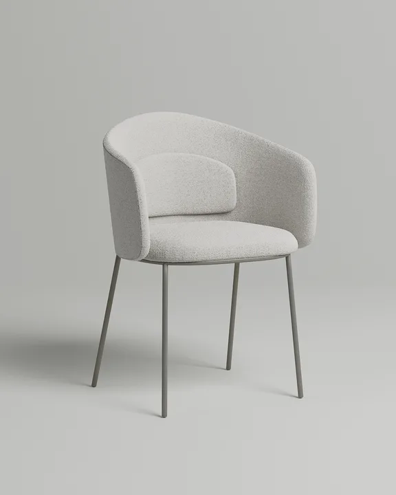 Стул Laupet (белое букле - Coco 000) Удобный стул Laupet. Материал: букле. Цвет: белый (Coco 000)