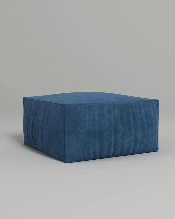 Мягкий пуф Борген. Материал: искусственная замша. Цвет: синий