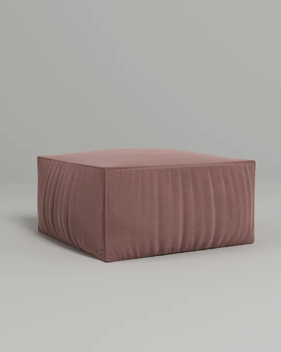 Мягкий пуф Борген. Материал: велюр. Цвет: розовый