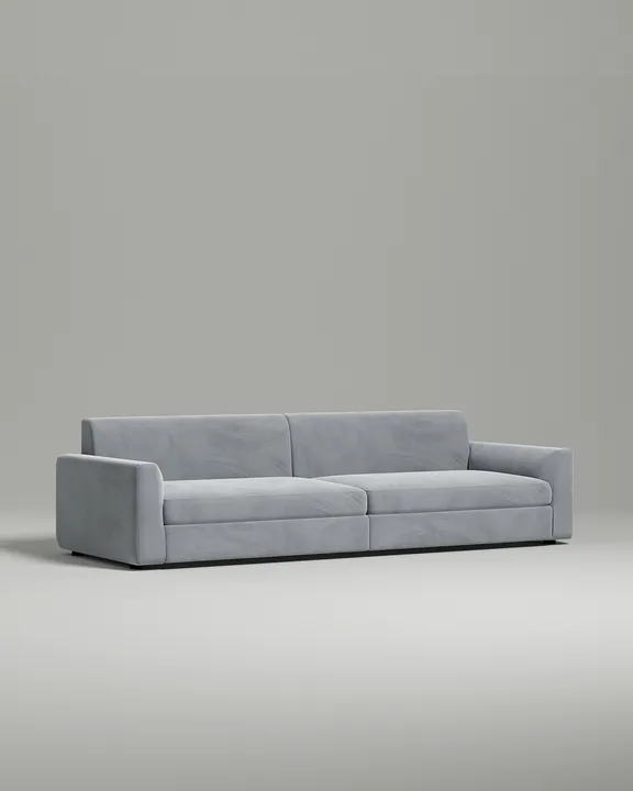 Стильный прямой диван Lutvan. Материал: Велюр. Цвет: Серый Стильный прямой диван Lutvan. Материал: Велюр. Цвет: Серый