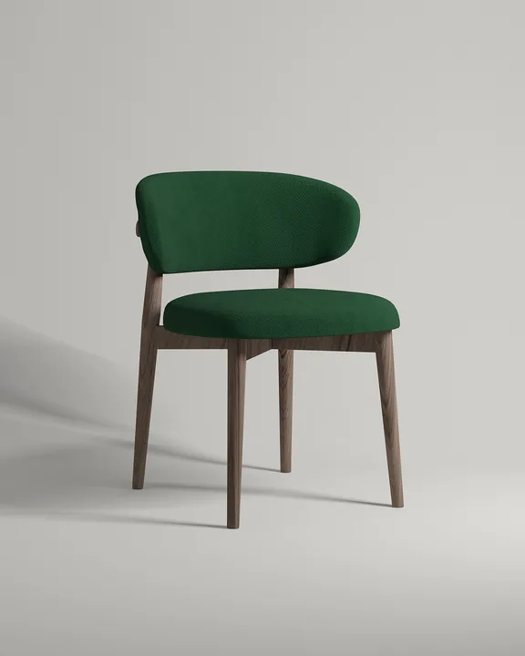 Удобный стул Ворман. Материал: велюр. Цвет: зеленый (Avatar 668)
