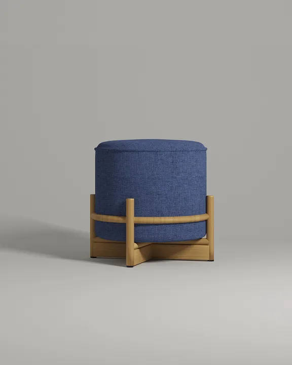 Мягкий пуф Рэсса. Материал: рогожка. Цвет: синий