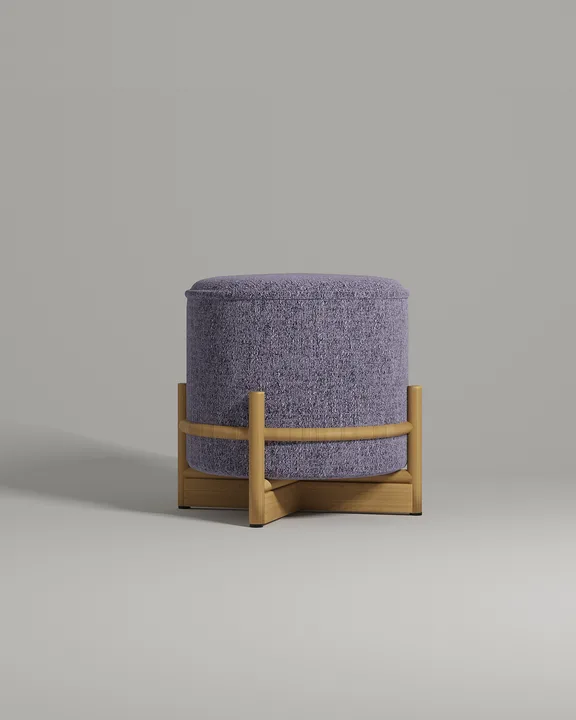 Мягкий пуф Рэсса. Материал: рогожка. Цвет: фиолетовый