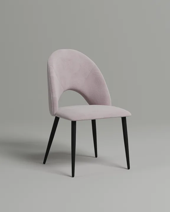 Удобный стул Сэват. Материал: велюр. Цвет: розовый (Velutto 37)