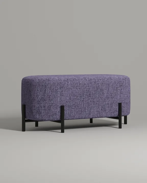 Мягкая банкетка Флура. Материал: рогожка. Цвет: фиолетовый